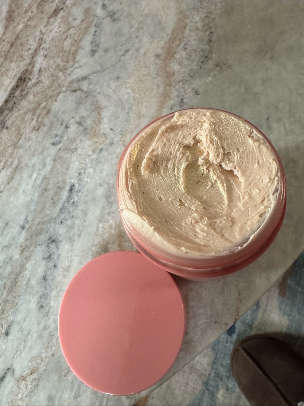 Rose gold Peach Body Butter - Creamy Pink Jar
